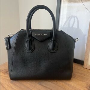 Givenchy Black Leather Antigona Mini Satchel